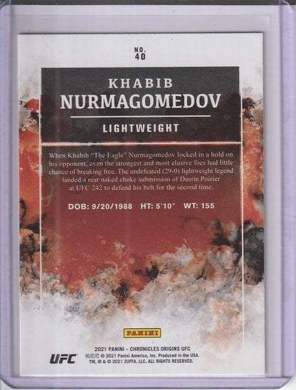 2021 Panini Chronicles Origins - Khabib Nurmagomedov 'Pink'