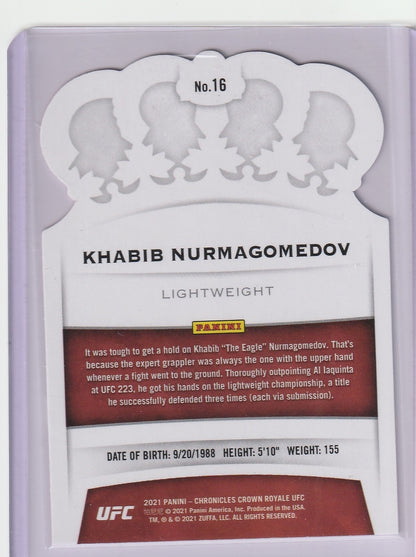 2021 Panini Chronicles Crown Royale UFC - Khabib Nurmagomedov 'Pink Die Cut'