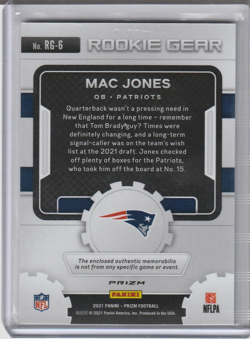 2021 Panini Prizm Football - Mac Jones 'Rookie Gear' Silver Prizm Holo RC Rookie