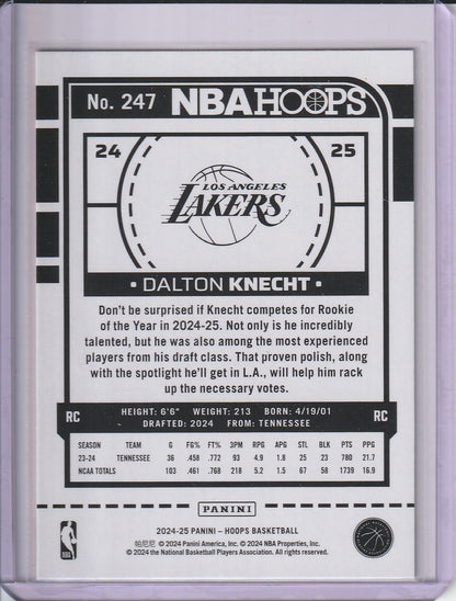 2024-25 Panini Hoops Basketball - Dalton Knecht RC Rookie