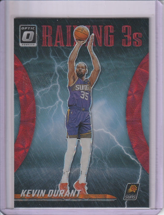 2023-24 Panini Donruss Optic Basketball - Kevin Durant 'Raining 3s' Red Prizm
