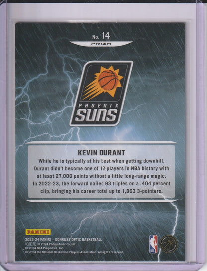 2023-24 Panini Donruss Optic Basketball - Kevin Durant 'Raining 3s' Red Prizm