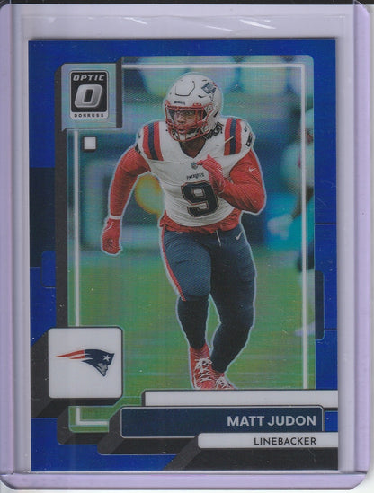 2022 Panini Donruss Optic Football - Matt Judon 'Blue Prizm Holo' /179