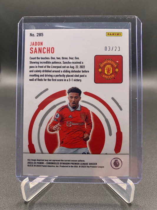.2022-23 Panini Chronicles Dynagon Premier League Soccer - Jadon Sancho ‘Cracked Ice’ /23