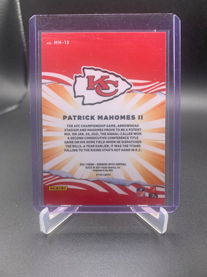 2021 Panini Donruss Optic Football - Patrick Mahomes II ‘My House’ Silver Prizm Holo