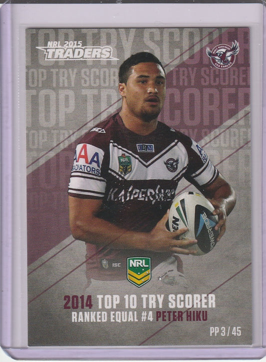 2015 NRL Traders - Peter Hiku 'Top Try Scorers 2014'