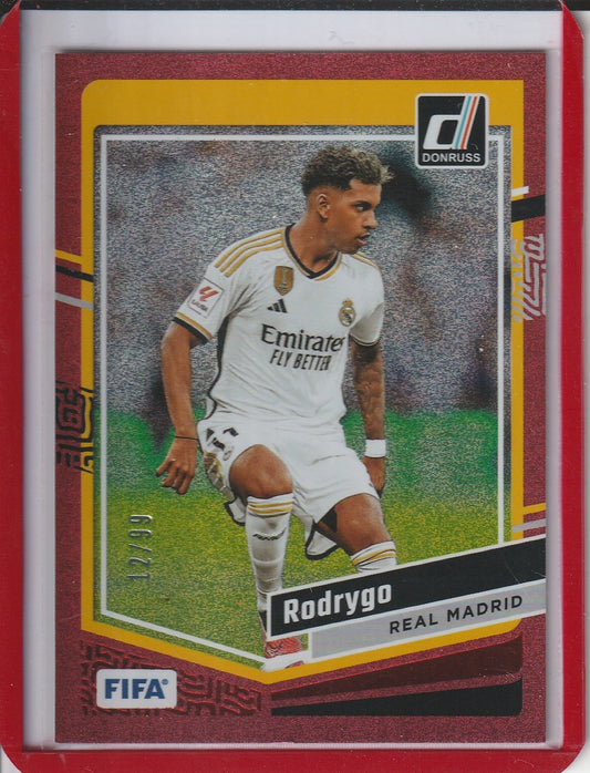 2023-24 Panini Donruss Soccer - Rodrygo 'Red Sparkle' /99