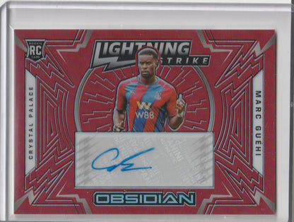 2021-22 Panini Obsidian Soccer - Marc Guehi 'Lightning Strike' Autograph  Red Flood /8 RC Rookie