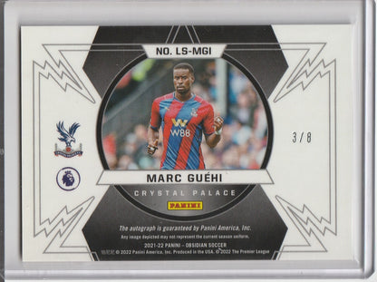 2021-22 Panini Obsidian Soccer - Marc Guehi 'Lightning Strike' Autograph  Red Flood /8 RC Rookie