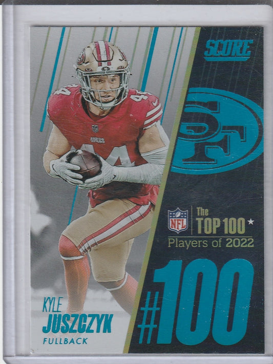 2023 Panini Score Football - Kyle Juszczyk 'Top 100 of 2022' *SP*