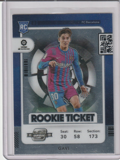 2021-22 Panini Chronicles Contenders Optic La Liga Soccer - Gavi 'Rookie Ticket' RC Rookie