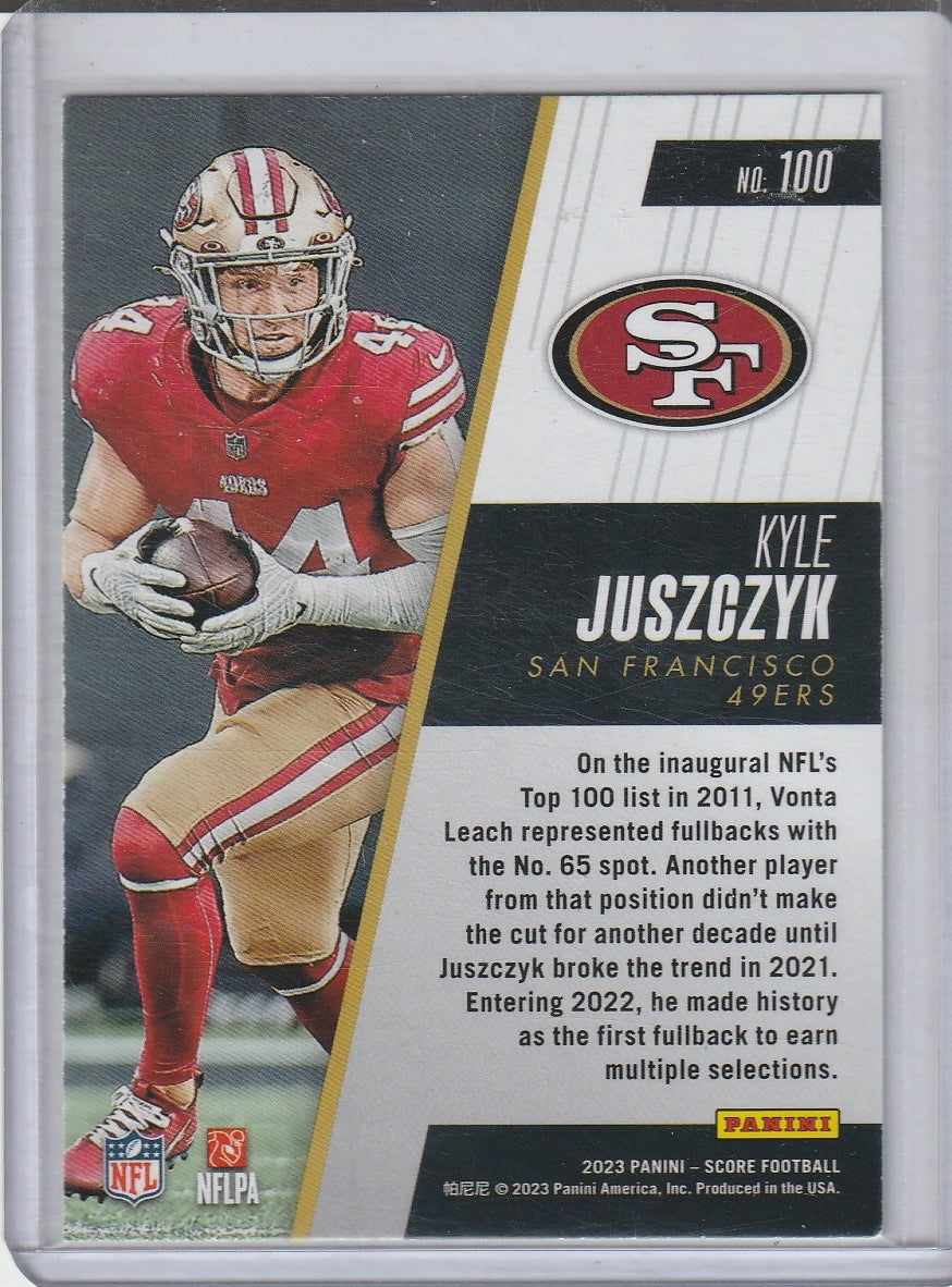 2023 Panini Score Football - Kyle Juszczyk 'Top 100 of 2022' *SP*
