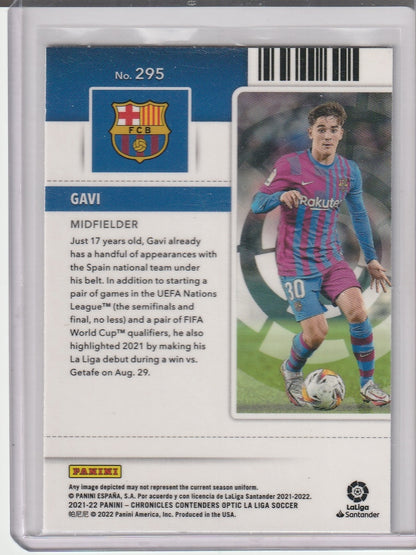 2021-22 Panini Chronicles Contenders Optic La Liga Soccer - Gavi 'Rookie Ticket' RC Rookie