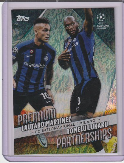 2023 Topps UCL Soccer - Lautaro Martinez, Romelu Lukaku 'Premium Partnerships'