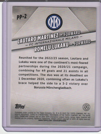 2023 Topps UCL Soccer - Lautaro Martinez, Romelu Lukaku 'Premium Partnerships'