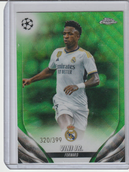 2023-24 Topps Chrome UCL Soccer - Vini Jr 'Neon Green Refractor' /399