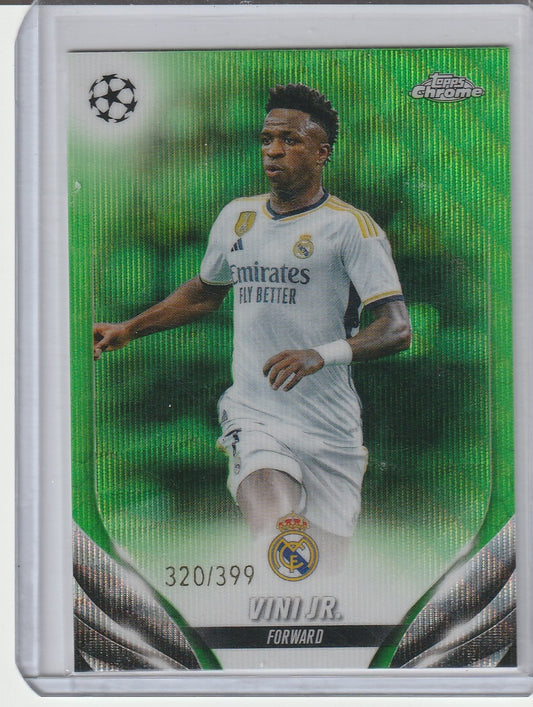 2023-24 Topps Chrome UCL Soccer - Vini Jr 'Neon Green Refractor' /399