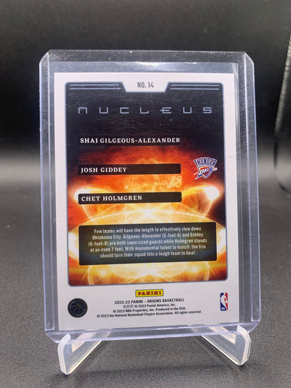 2022-23 Panini Origins Basketball - Shai Gilgeous-Alexander, Josh Giddey, Chet Holmgren ‘Nucleus’