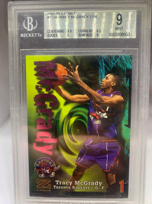 1997-98 Skybox Z-Force - Tracy McGrady RC Rookie BGS 9