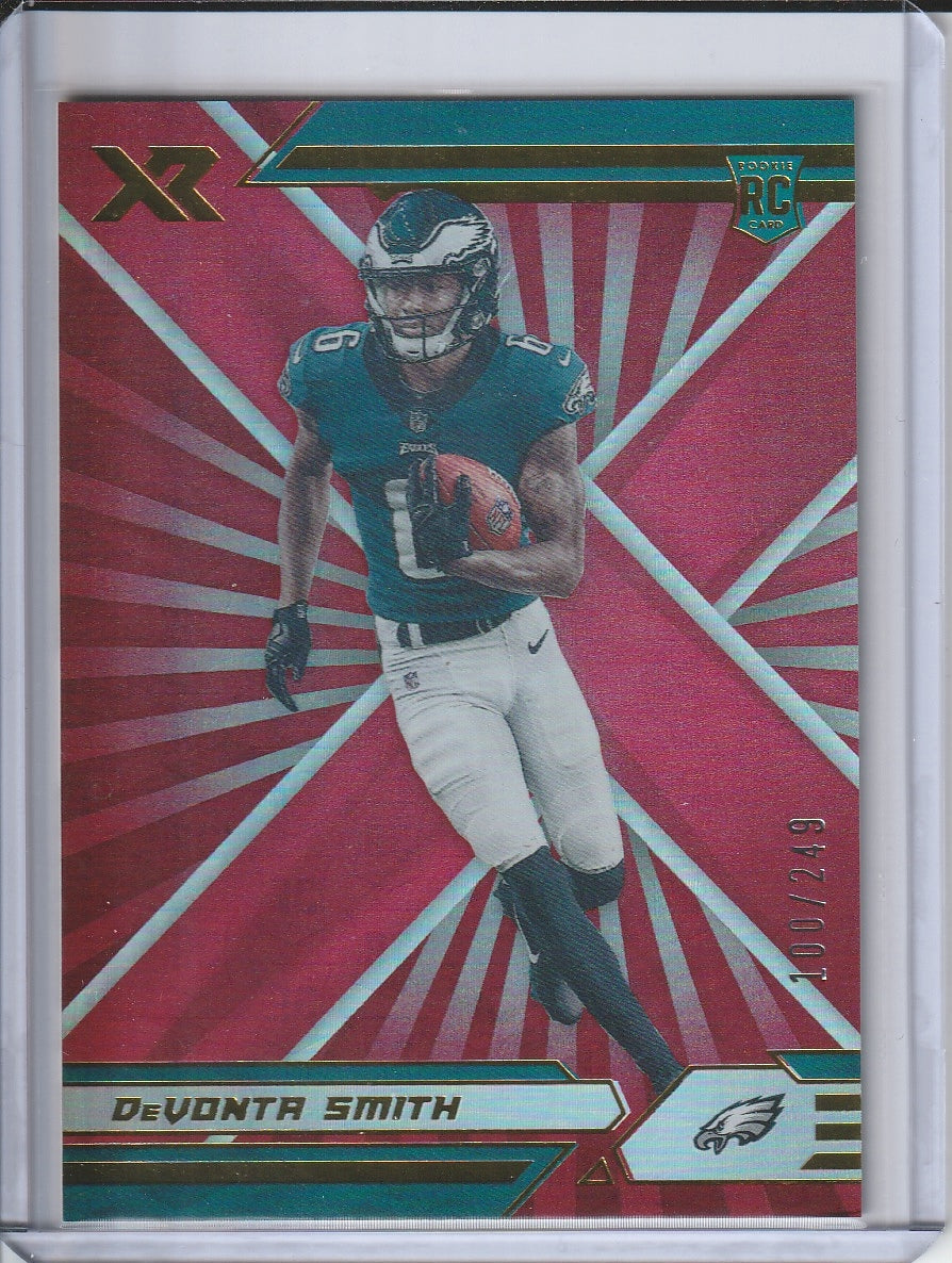 2021 Panini Xr Football - DeVonta Smith 'Red' RC Rookie /249