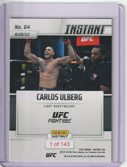 2022 Panini Instant UFC - Carlos Ulberg RC Rookie /143