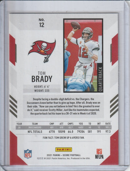 2021 Panini Score Football - Tom Brady