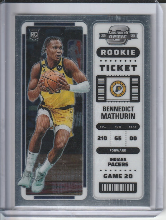 2022-23 Panini Contenders Optic Basketball - Bennedict Mathurin 'Rookie Ticket' RC Rookie