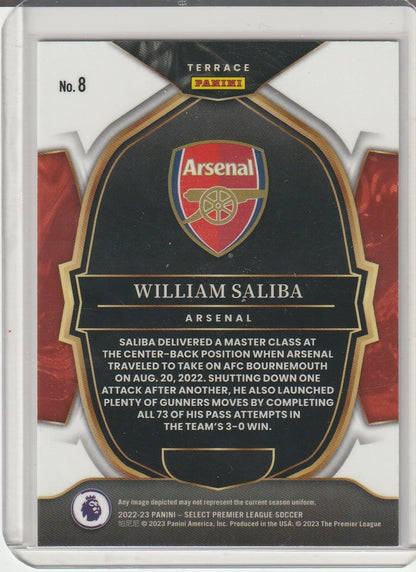 2022-23 Panini Select Premier League Soccer - William Saliba 'Terrace' RC Rookie