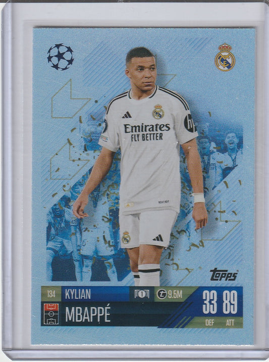 2025 Topps Match Attax - Kylian Mbappe 'Rainbow Foil'