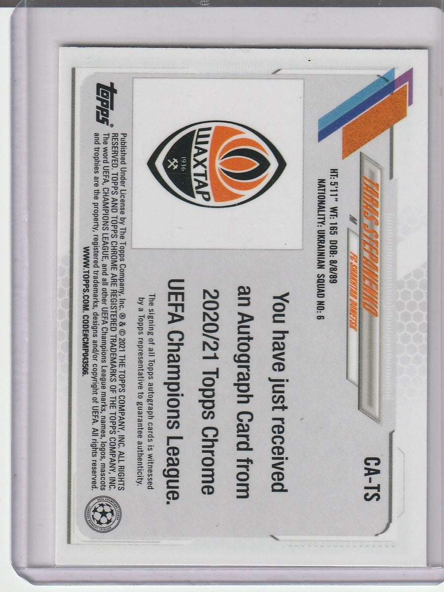 2020-21 Topps Chrome UCL Soccer - Taras Stepanenko Autograph