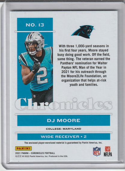 2021 Panini Chronicles Football - DJ Moore ;Relic' /199 *Player Worn*