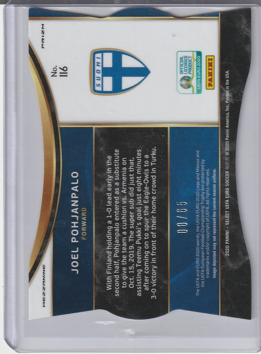 2020 Panini Select Uefa Euro Soccer - Joel Pohjanpalo 'Mezzanine Die Cut' RC Rookie /65
