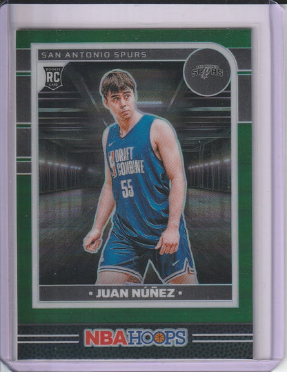 2024-25 Panini Hoops Basketball - Juan Nunez 'Green Prizm' RC Rookie
