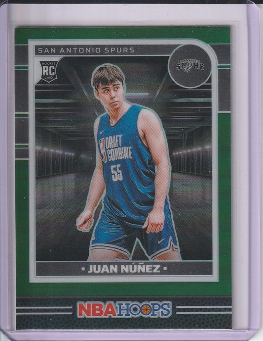 2024-25 Panini Hoops Basketball - Juan Nunez 'Green Prizm' RC Rookie