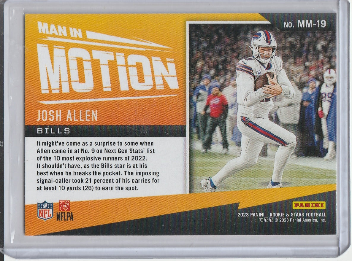 2023 Panini Rookies and Stars - Josh Allen 'Man in Motion'