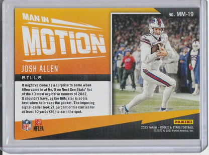 2023 Panini Rookies and Stars - Josh Allen 'Man in Motion'