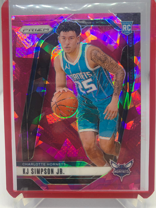 2024-25 Panini Prizm Basketball - KJ Simpson Jr. ‘Pink Cracked Ice’ RC Rookie