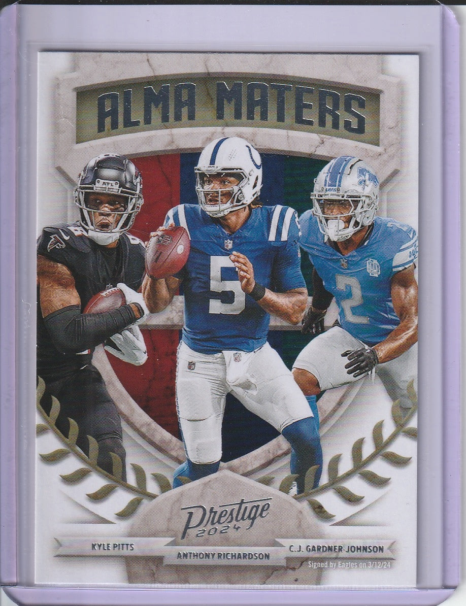 2024 Panini Prestige Football - Kyle Pitts / Anthony Richardson / C.J Gardner-Johnson 'Alma Maters'