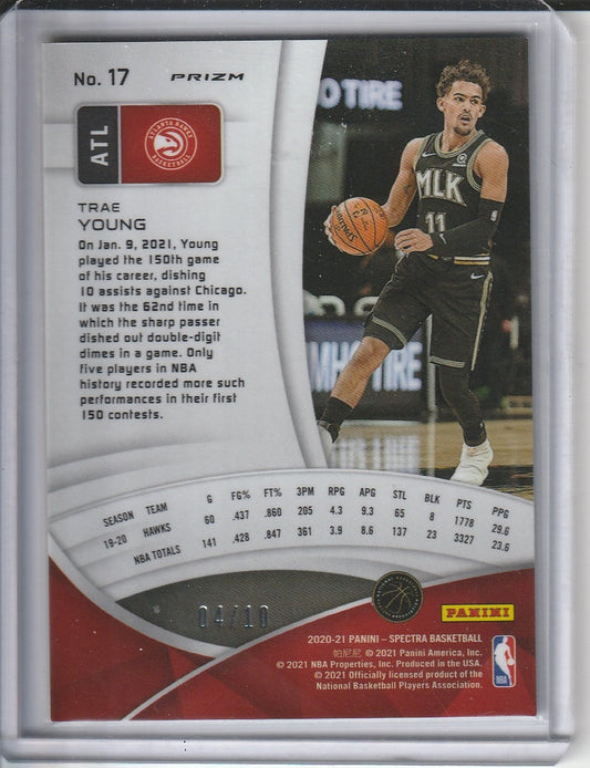 .2020-21 Panini Spectra Basketball - Trae Young 'Hyper Gold' /10