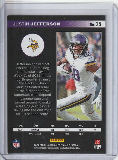 2021 Panini Chronicles Pinnacle Football - Justin Jefferson