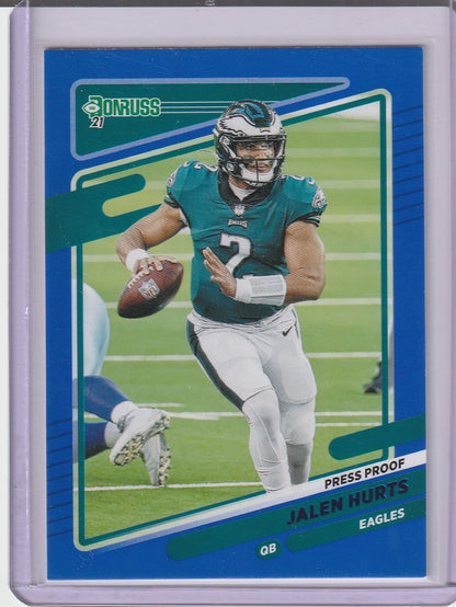 2021 Panini Donruss Football - Jalen Hurts 'Press Proof Blue'