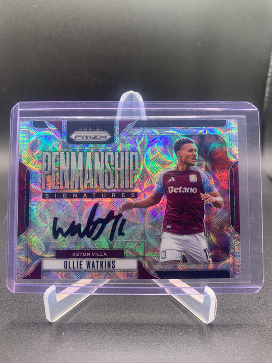 2024-25 Panini Prizm Premier League Soccer - Ollie Watkins ‘Penmanship Signatures’ Autograph