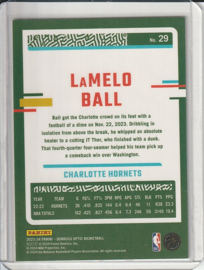 2023-24 Panini Donruss Optic Basketball - LaMelo Ball