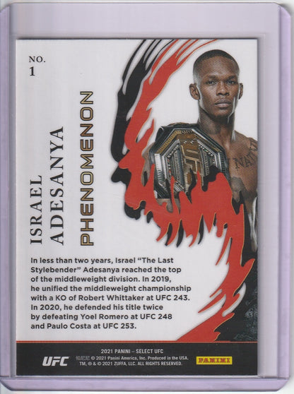 2021 Panini Prizm Select UFC - Israel Adesanya 'Phenomenon'