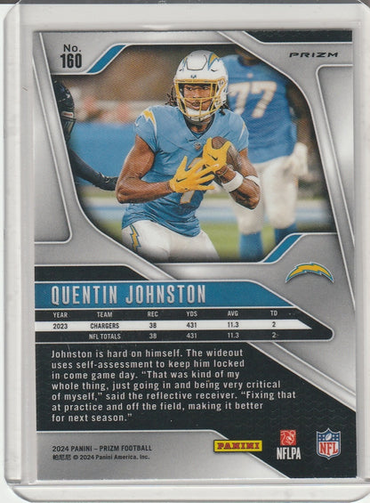 2024 Panini Prizm Football - Quentin Johnston 'Orange Laser'