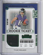 2021 Panini Contenders Football - Tylan Wallace 'Rookie Ticket Swatch' Green RC Rookie Relic