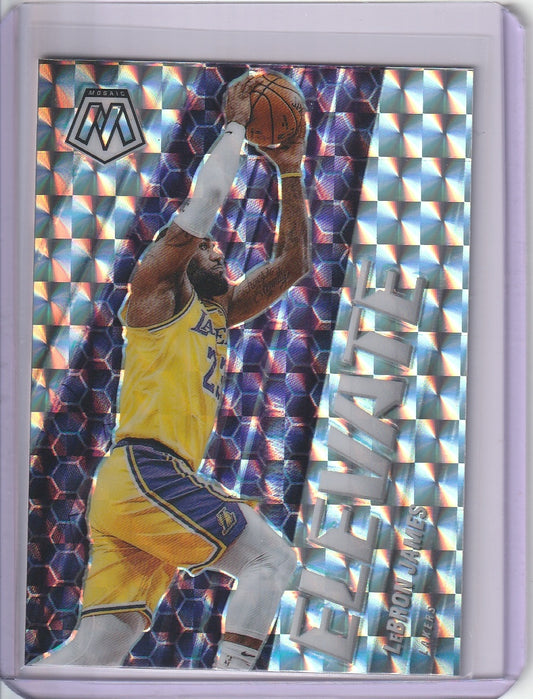 2020-21 Panini Mosaic Basketball - LeBron James 'Elevate' Mosaic Prizm