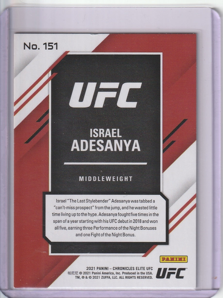 2021 Panini Chronicles Elite UFC - Israel Adesanya