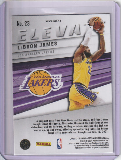 2020-21 Panini Mosaic Basketball - LeBron James 'Elevate' Mosaic Prizm