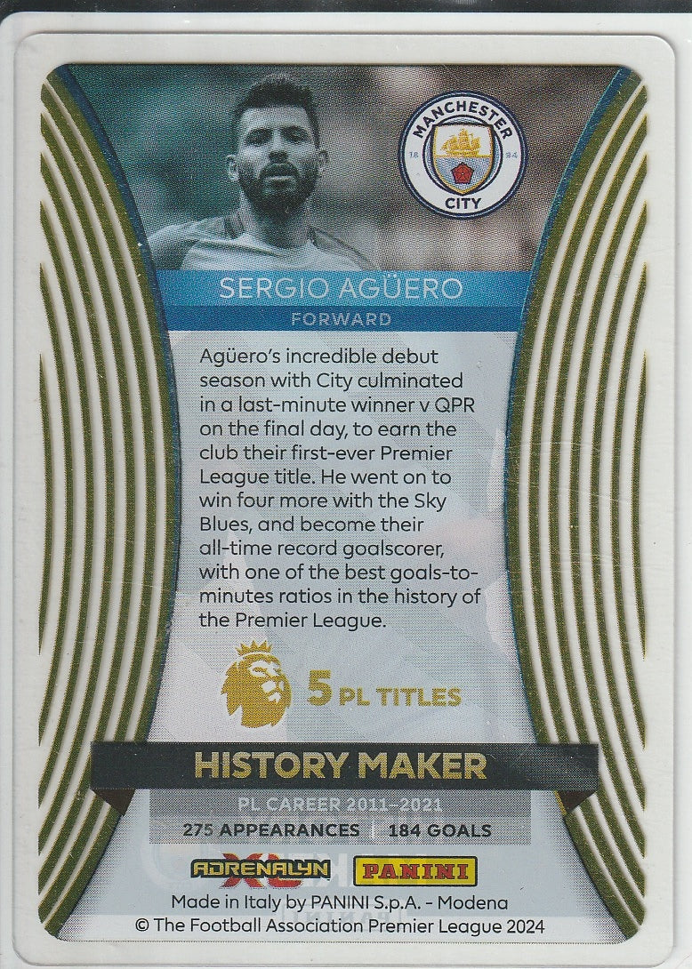 2025 Panini Adrenalyn XL Premier League - Sergio Aguero 'History Maker' Acetate